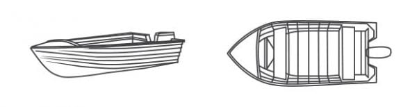 V-Hull Fishing Boat Style Icons