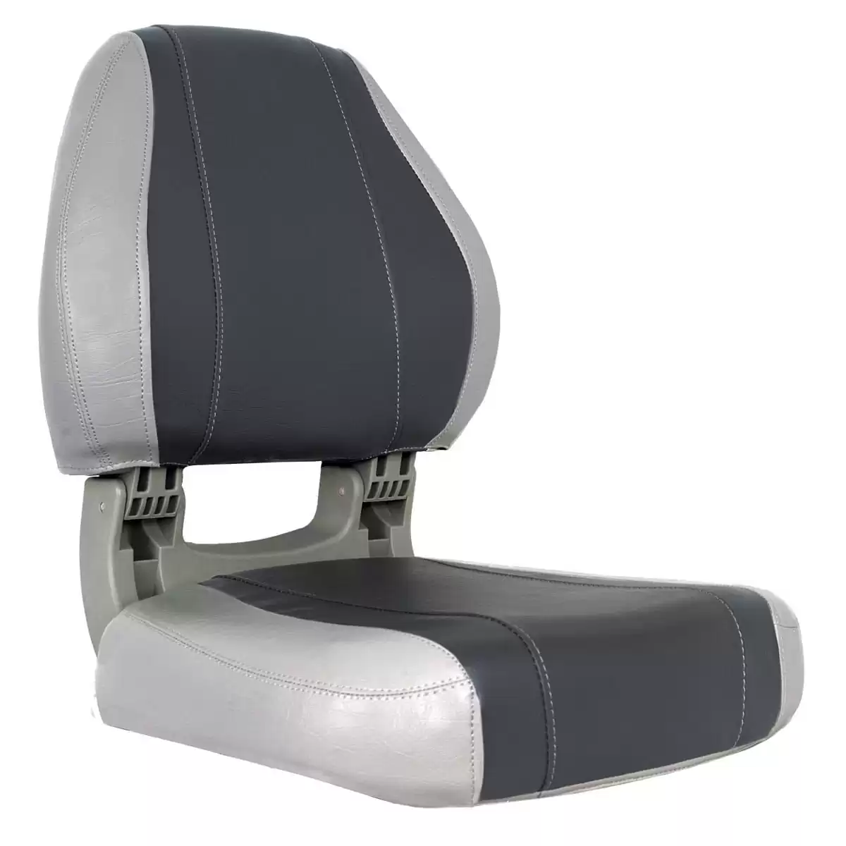 Deluxe Hi Back Folding Boat Seat Gray/Black